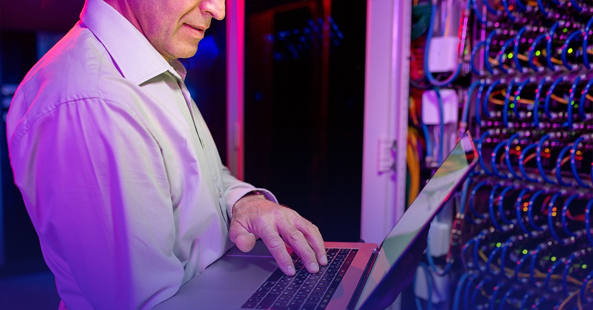 Man working on computer